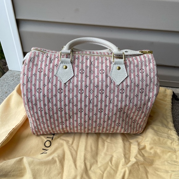 Louis Vuitton Monogram Mini Lin Croisette Speedy 30 & French Purse Wallet Rouge - Picture 3 of 16